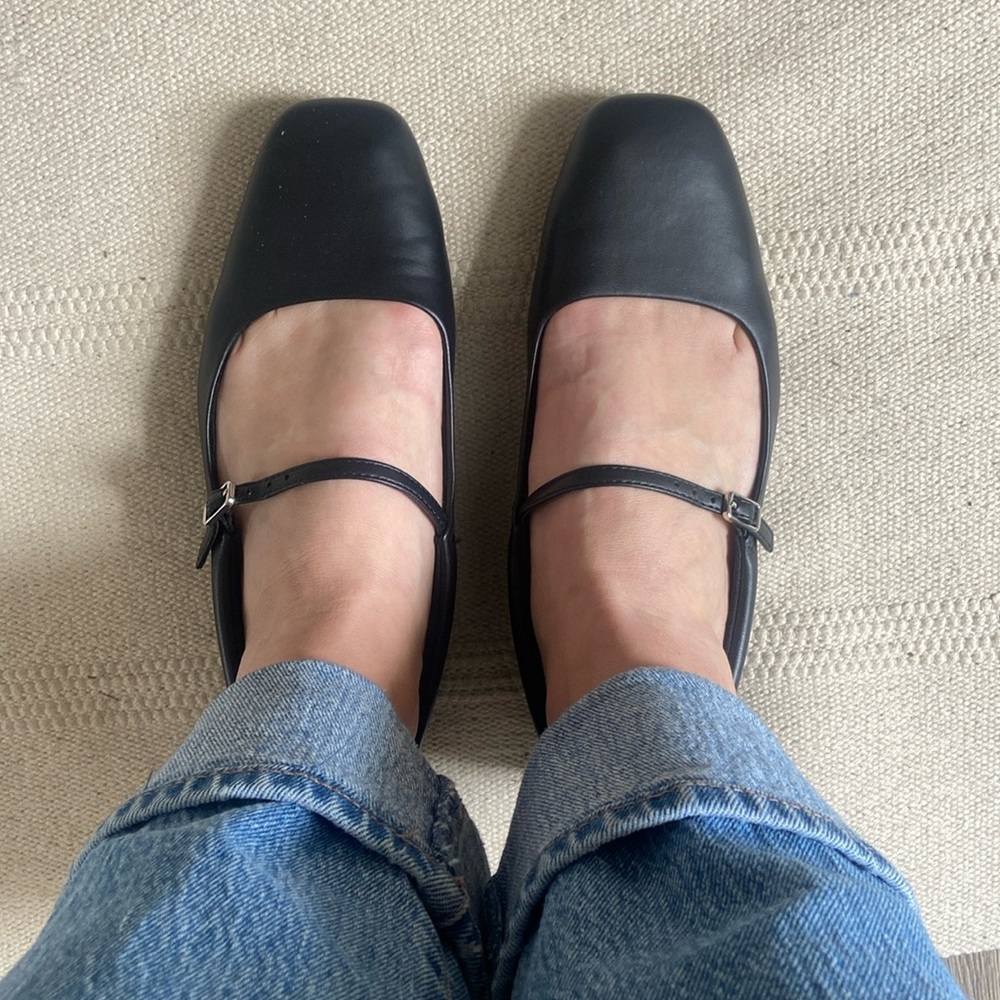 Black Wild Fable Square Toe Mary Jane Ballerina Flats (Brand New, Never Worn)